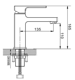 Смеситель для раковины с гигиеническим душем Shevanik S8271T оружейная сталь